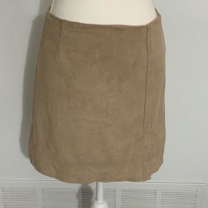 Guess Tan Suede-like Mini Skirt Size 6